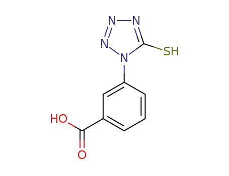 Molecular Structure of 15909-66-7 (Benzoic acid, 3-(2,5-dihydro-5-thioxo-1H-tetrazol-1-yl)-)