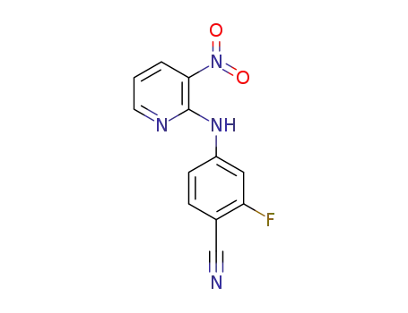 Molecular Structure of 1622209-14-6 (2-fluoro-4-[(3-nitropyridin-2-yl)amino]benzonitrile)