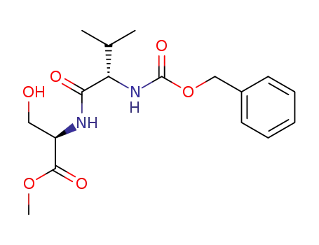 Molecular Structure of 155225-25-5 (N-<N'-(benzyloxycarbonyl)-(S)-valyl>-(R)-serine methylester)