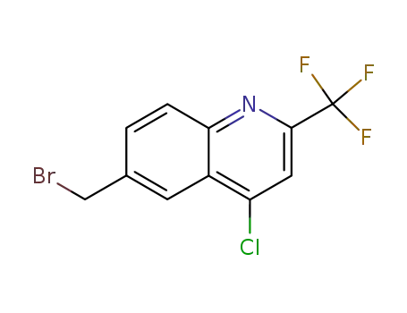 Molecular Structure of 123637-51-4 (6-(BROMOMETHYL)-4-CHLORO-2-(TRIFLUOROMETHYL)-QUINOLINE)