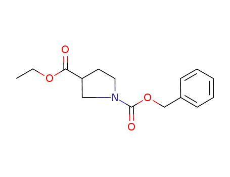 Molecular Structure of 848413-99-0 (1-Cbz-Pyrrolidine-3-carboxylic acid ethyl ester)