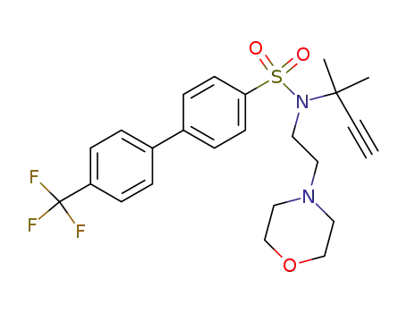 Molecular Structure of 1009101-86-3 (N-(2-methylbut-3-yn-2-yl)-N-(2-morpholinoethyl)-4'-(trifluoromethyl)biphenyl-4-sulfonamide)