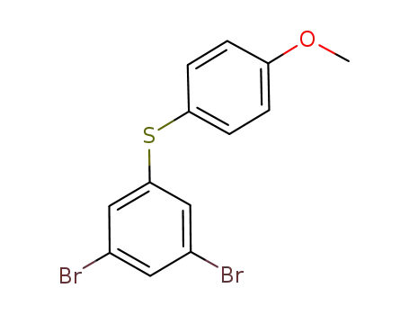 Molecular Structure of 825647-57-2 (Benzene, 1,3-dibromo-5-[(4-methoxyphenyl)thio]-)