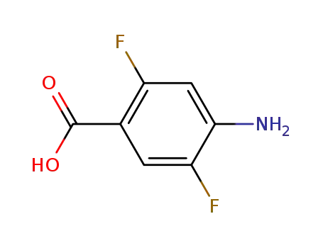 Molecular Structure of 773108-64-8 (4-Amino-2,5-Difluorobenzoic Acid)