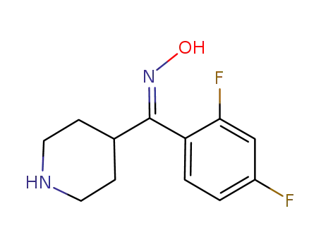 Molecular Structure of 691007-05-3 ((Z)-(2,4-Difluorophenyl)-4-piperidinylmethanone oxime)