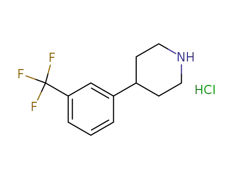 Molecular Structure of 6652-16-0 (4-(3-TRIFLUOROMETHYLPHENYL)PIPERIDINE HYDROCHLORIDE)