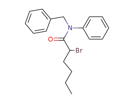 Molecular Structure of 851073-31-9 (Hexanamide, 2-bromo-N-phenyl-N-(phenylmethyl)-)