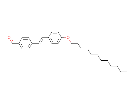 Molecular Structure of 819077-27-5 (Benzaldehyde, 4-[(1E)-2-[4-(dodecyloxy)phenyl]ethenyl]-)