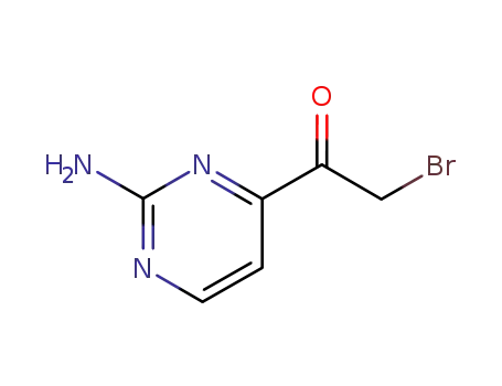 Molecular Structure of 106157-91-9 (Ethanone, 1-(2-amino-4-pyrimidinyl)-2-bromo- (9CI))