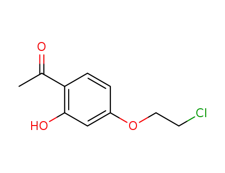 Molecular Structure of 109661-96-3 (Ethanone, 1-[4-(2-chloroethoxy)-2-hydroxyphenyl]-)