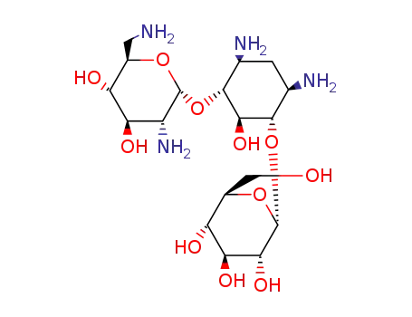Molecular Structure of 31077-70-0 (4-O-(2,6-Diamino-2,6-dideoxy-α-D-glucopyranosyl)-6-O-(α-D-glucopyranosyl)-2-deoxy-D-streptamine)
