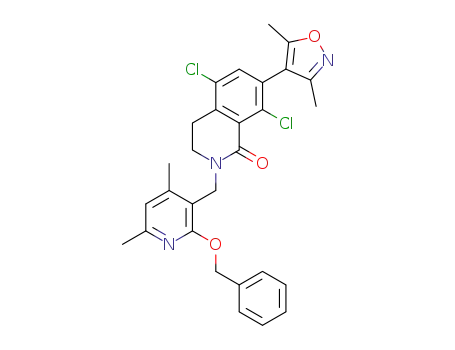 2-{[2-(benzyloxy)-4,6-dimethylpyridin-3-yl]methyl}-5,8-dichloro-7-(3,5-dimethyl-1,2-oxazol-4-yl)-3,4-dihydroisoquinolin-1(2H)-one