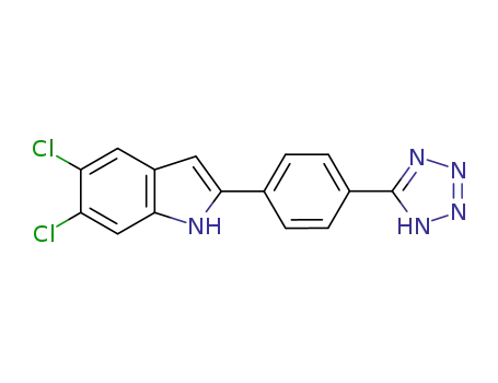 1H-Indole, 5,6-dichloro-2-[4-(1H-tetrazol-5-yl)phenyl]-