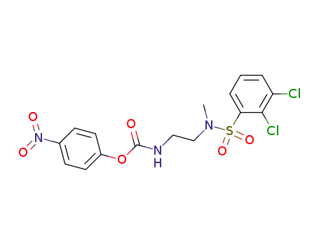 Molecular Structure of 886236-65-3 (4-nitrophenyl {2-[(2,3-dichlorobenzenesulphonyl)methylamino]ethyl}carbamate)