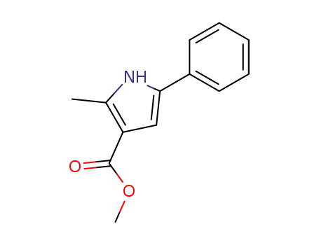 Molecular Structure of 28168-20-9 (2-methyl-5-phenyl-1H-pyrrole-3-carboxylic acid methyl ester)