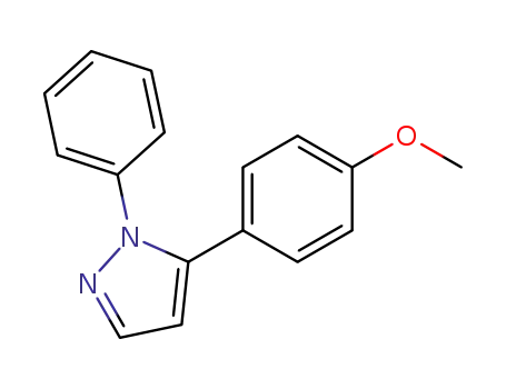 Molecular Structure of 33064-24-3 (5-(4-METHOXYPHENYL)-1-PHENYL-1H-PYRAZOLE)