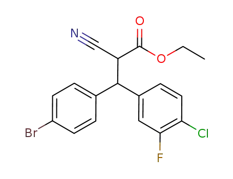 3-(4-bromo-phenyl)-3-(4-chloro-3-fluoro-phenyl)-2-cyano-propionic acid ethyl ester