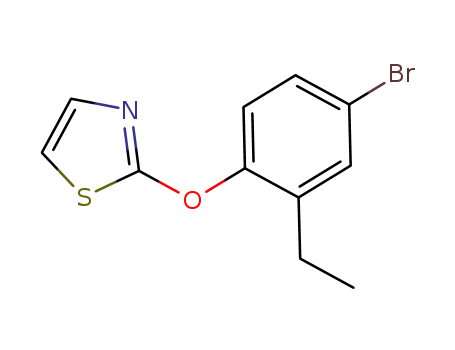 Molecular Structure of 877131-60-7 (Thiazole, 2-(4-bromo-2-ethylphenoxy)-)