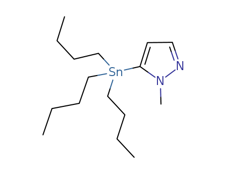 1H-Pyrazole, 1-methyl-5-(tributylstannyl)-
