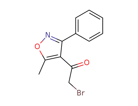 Molecular Structure of 104777-39-1 (2-BROMO-1-(5-METHYL-3-PHENYLISOXAZOL-4-YL)ETHAN-1-ONE)