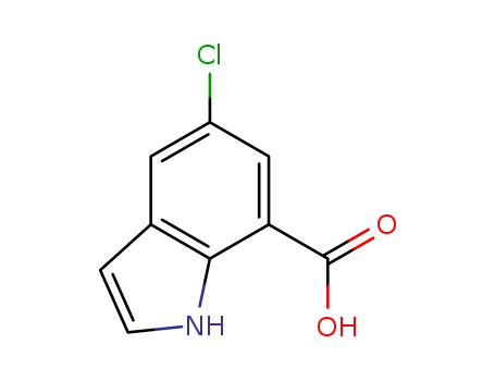 Molecular Structure of 875305-81-0 (5-Chloro-7-indolecarboxylic acid)