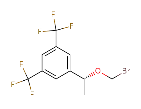 Molecular Structure of 530441-95-3 ((R)-1-[3,5-Bis(trifluoromethyl)phenyl]ethyl bromomethyl ether)