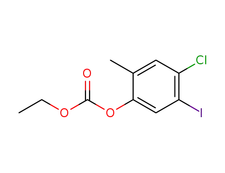 Molecular Structure of 930298-26-3 (4-chloro-5-iodo-2-methylphenyl ethyl carbonate)