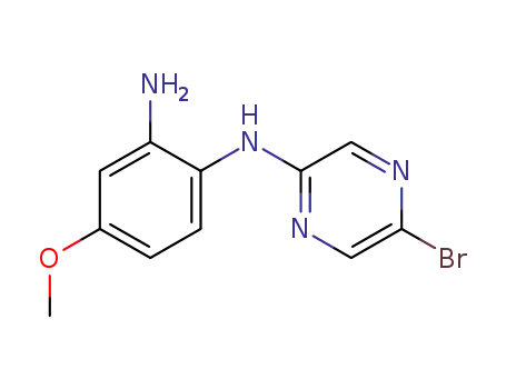 Molecular Structure of 950845-96-2 (N-(5-Bromopyrazin-2-yl)-2-amino-4-methoxyaniline)