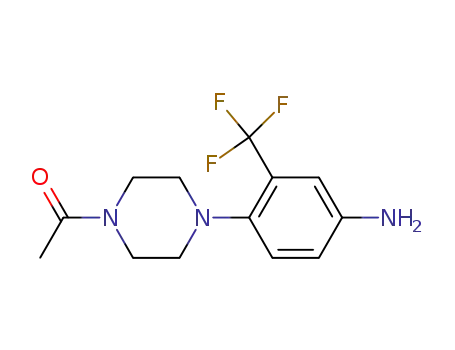 Molecular Structure of 914348-88-2 (4-(4-Acetyl-piperazin-1-yl)-2-trifluoromethylaniline)