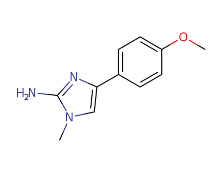 Molecular Structure of 190377-15-2 (1H-Imidazol-2-amine, 4-(4-methoxyphenyl)-1-methyl-)
