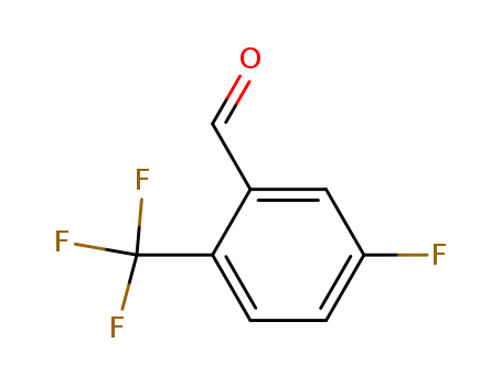 Molecular Structure of 90381-08-1 (5-FLUORO-2-(TRIFLUOROMETHYL)BENZALDEHYDE)