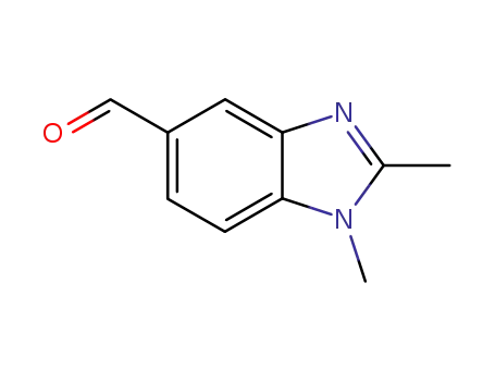 Molecular Structure of 4597-21-1 (1H-Benzimidazole-5-carboxaldehyde,1,2-dimethyl-(9CI))