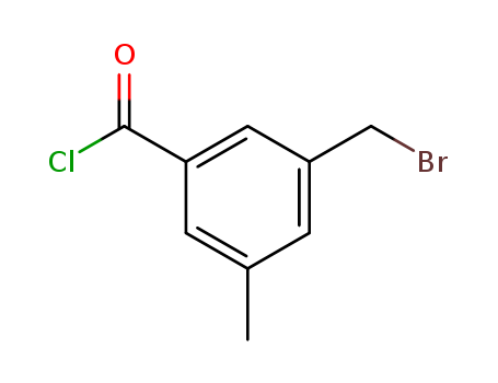 Molecular Structure of 105578-28-7 (Benzoyl chloride, 3-(bromomethyl)-5-methyl-)