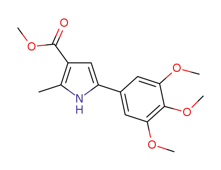 Molecular Structure of 1419101-66-8 (methyl 2-methyl-5-(3,4,5-trimethoxyphenyl)-1H-pyrrol-3-carboxylate)