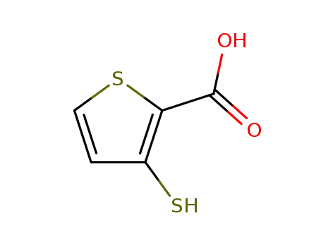 Molecular Structure of 90033-62-8 (2-Thiophenecarboxylicacid,3-mercapto-(9CI))