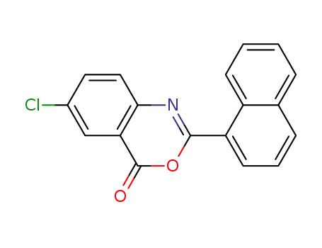 Molecular Structure of 870816-47-0 (6-chloro-2-(1-naphthalenyl)-4H-3,1-benzoxazin-4-one)