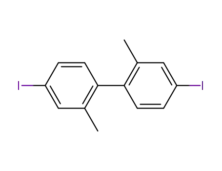 Molecular Structure of 69571-02-4 (4,4'-Diiodo-2,2'-dimethylbiphenyl)