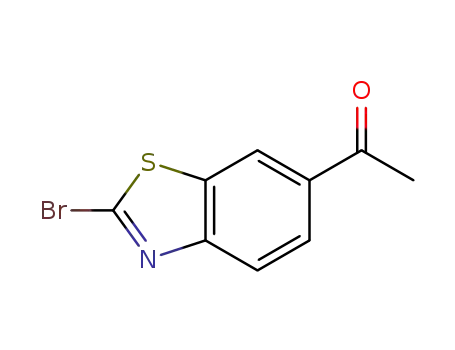 Molecular Structure of 882055-34-7 (1-(2-bromo-1,3-benzothiazol-6-yl)ethanone)