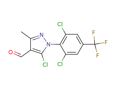 Molecular Structure of 134183-89-4 (5-chloro-1-(2,6-dichloro-4-trifluoromethylphenyl)-3-methyl-1H-pyrazole-4-carboxaldehyde)