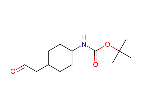Molecular Structure of 886850-97-1 (Carbamic acid, [4-(2-oxoethyl)cyclohexyl]-,1,1-dimethylethyl ester (9CI))