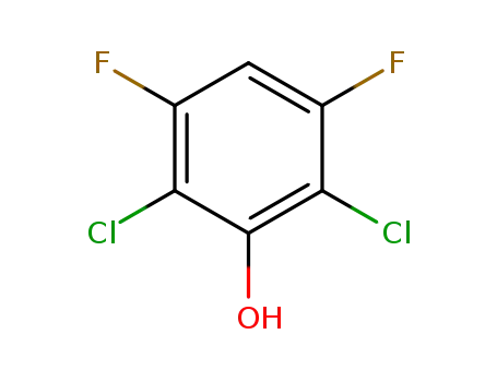 Molecular Structure of 63418-08-6 (2,6-DICHLORO-3,5-DIFLUOROPHENOL)