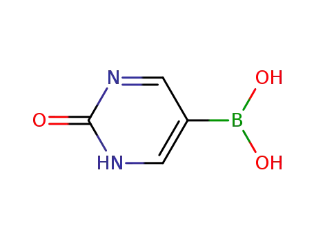 Molecular Structure of 373384-19-1 ((1,2-dihydro-2-oxo-5-Pyrimidinyl)-boronic acid)