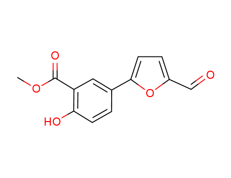 Benzoic acid, 5-(5-formyl-2-furanyl)-2-hydroxy-, methyl ester