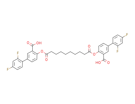 Molecular Structure of 537048-80-9 (1,10-bis-5-(2,4-difluorophenyl)salicyl-sebacate)