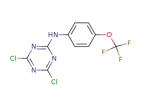 Molecular Structure of 1138566-82-1 (4,6-dichloro-N-(4-trifluoromethoxyphenyl)-1,3,5-triazin-2-amine)