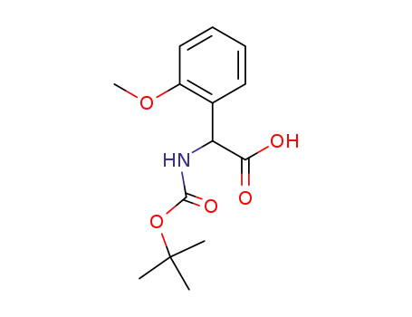 Molecular Structure of 179417-69-7 (TERT-BUTOXYCARBONYLAMINO-(2-METHOXY-PHENYL)-ACETIC ACID)