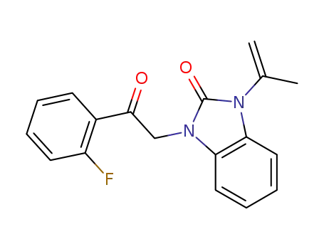 Molecular Structure of 1090902-81-0 (1-[2-(2-fluoro-phenyl)-2-oxo-ethyl]-3-isopropenyl-1,3-dihydro-benzimidazol-2-one)