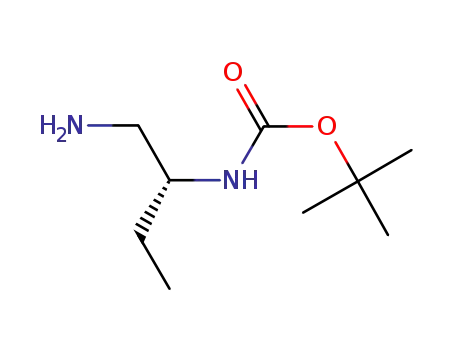 Molecular Structure of 956125-05-6 ((R)-tert-butyl (1-aminobutan-2-yl)carbamate)