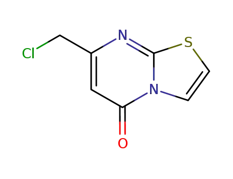 Molecular Structure of 62773-09-5 (7-CHLOROMETHYL-THIAZOLO[3,2-A]PYRIMIDIN-5-ONE)