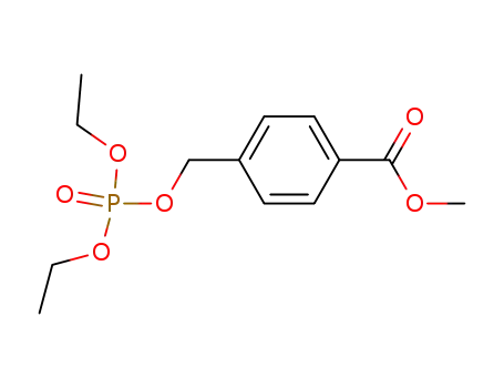 Molecular Structure of 166977-94-2 (Benzoic acid, 4-[[(diethoxyphosphinyl)oxy]methyl]-, methyl ester)